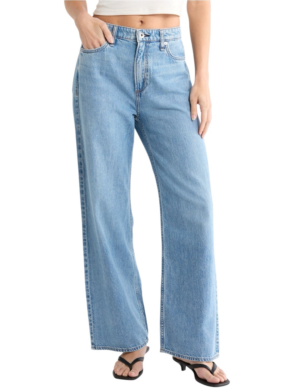 NWT Rag & Bone Lori High Waist Wide Leg Jeans size 26 in Richfield Wash